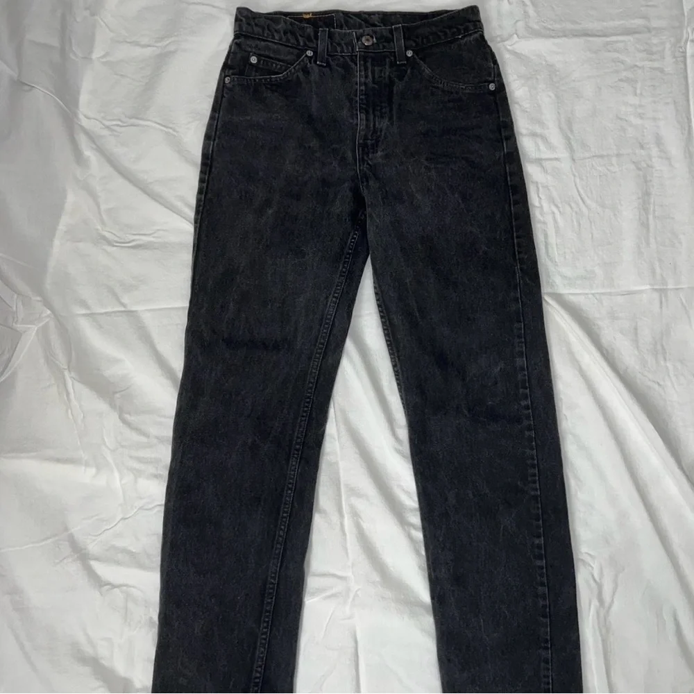 Vintage 90s Levi 505 Straight Black Jeans - Picture 3 of 4